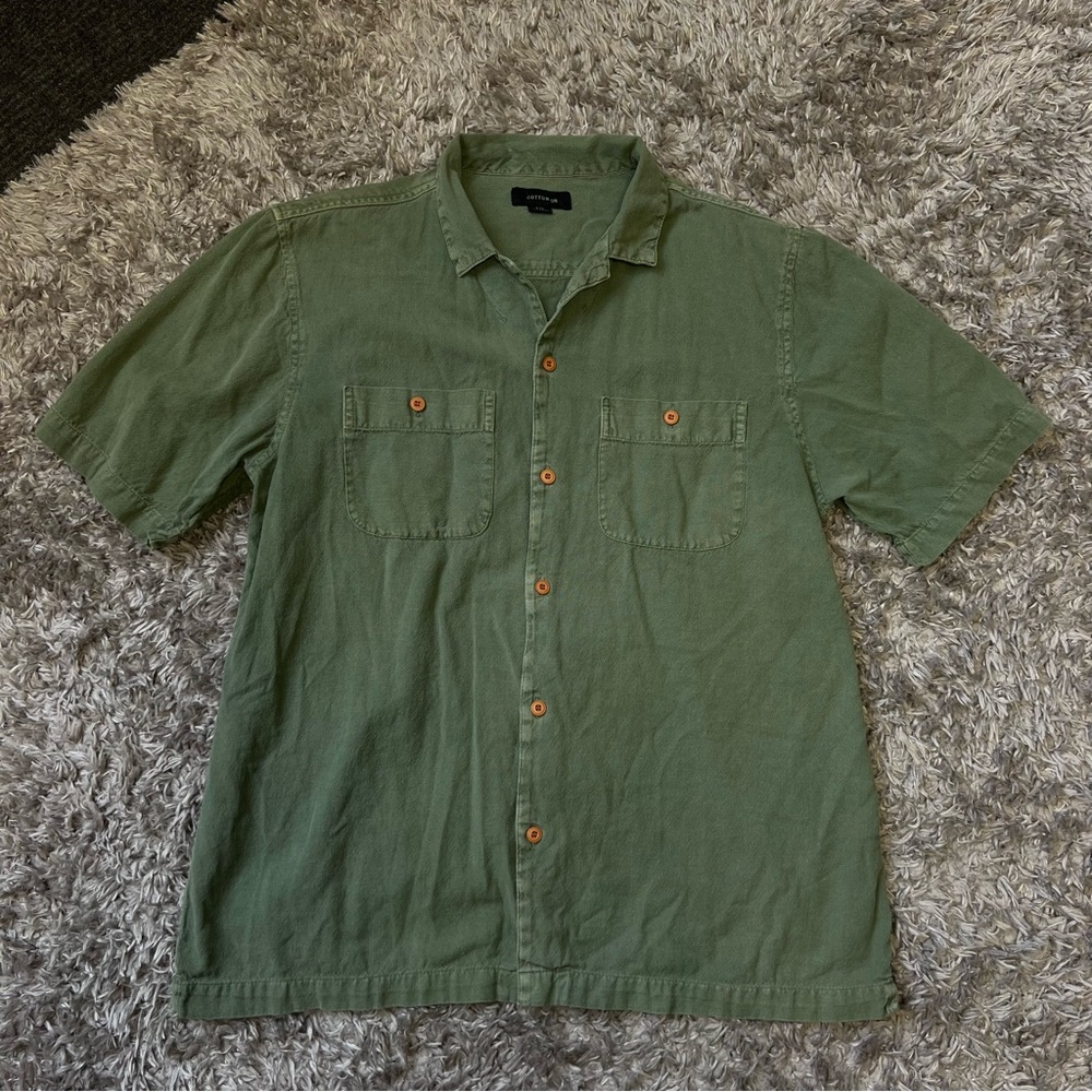 Cotton-On Green Button-up shirt